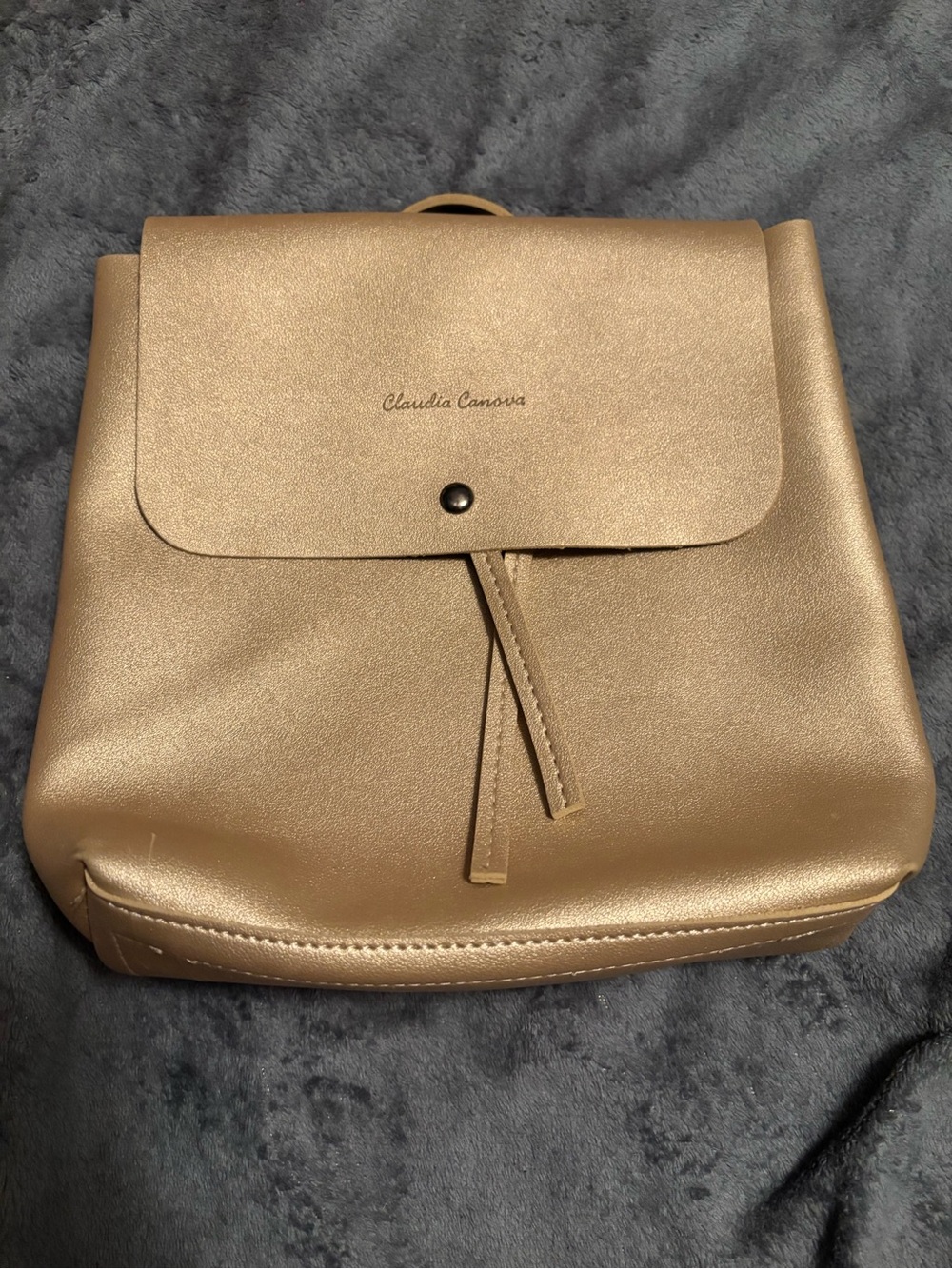 Metallic Gold Mini Backpack